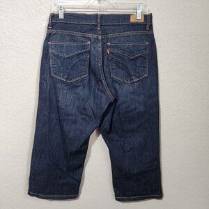 Levis 512 Capri Jeans Size 10 Dark Wash Perfectly Slimming Denim